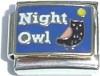 Night owl - 9mm Italian enamel charm